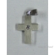 Edelstahlkreuz mit Stein (2,8 cm)